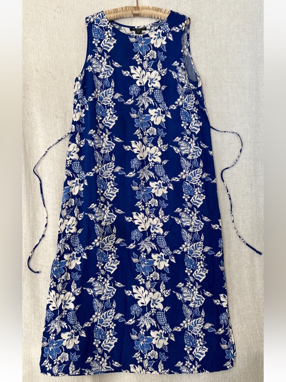 Impressions Dress XL Blue Floral Cottagecore Grunge Y2K Vintage Midi Sundress